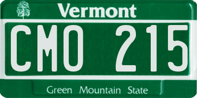 VT license plate CMO215