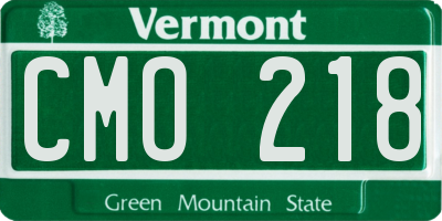 VT license plate CMO218