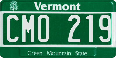 VT license plate CMO219