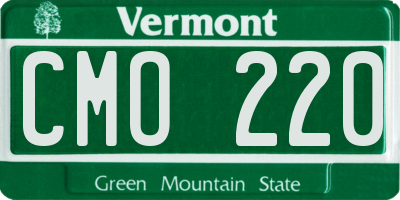 VT license plate CMO220