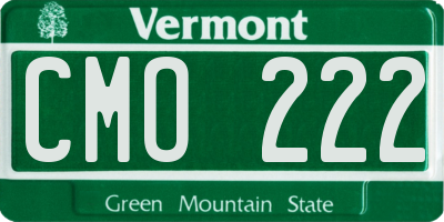 VT license plate CMO222