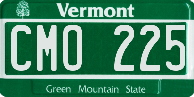 VT license plate CMO225