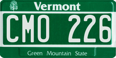 VT license plate CMO226