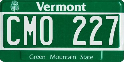 VT license plate CMO227