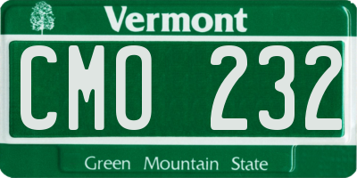 VT license plate CMO232