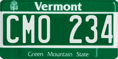 VT license plate CMO234