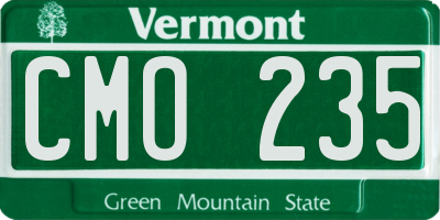 VT license plate CMO235