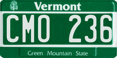 VT license plate CMO236
