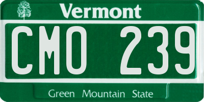 VT license plate CMO239