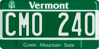VT license plate CMO240