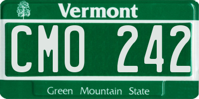VT license plate CMO242