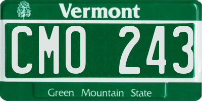 VT license plate CMO243