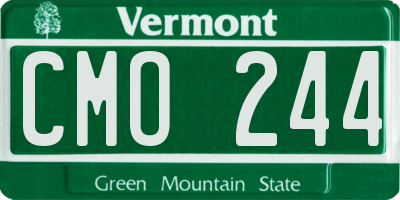 VT license plate CMO244