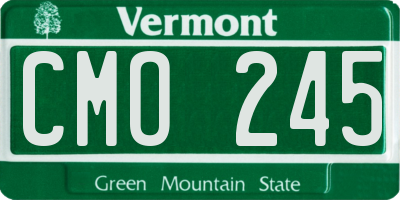 VT license plate CMO245