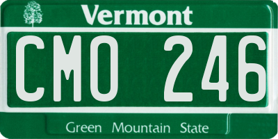 VT license plate CMO246