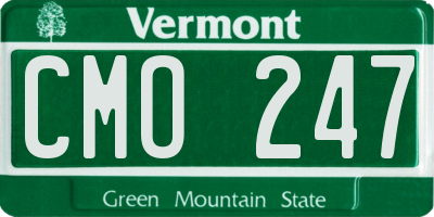 VT license plate CMO247