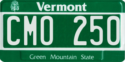 VT license plate CMO250
