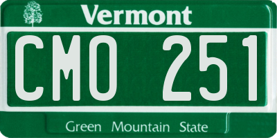 VT license plate CMO251