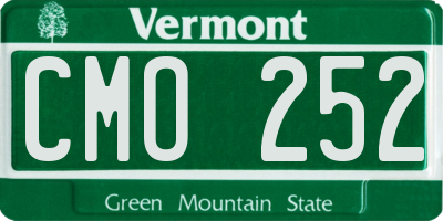 VT license plate CMO252