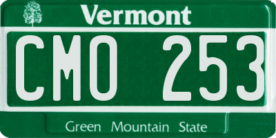 VT license plate CMO253