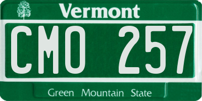 VT license plate CMO257