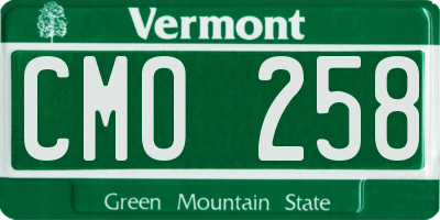 VT license plate CMO258