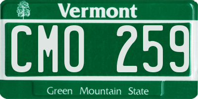 VT license plate CMO259