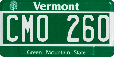 VT license plate CMO260