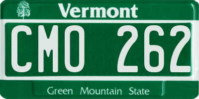 VT license plate CMO262