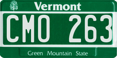 VT license plate CMO263