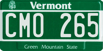 VT license plate CMO265