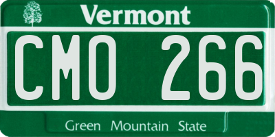 VT license plate CMO266