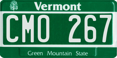VT license plate CMO267