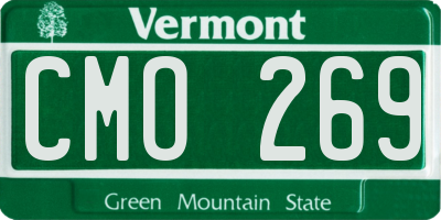 VT license plate CMO269