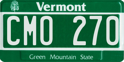 VT license plate CMO270