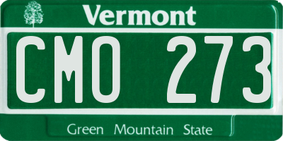 VT license plate CMO273