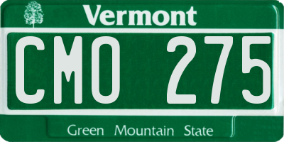 VT license plate CMO275