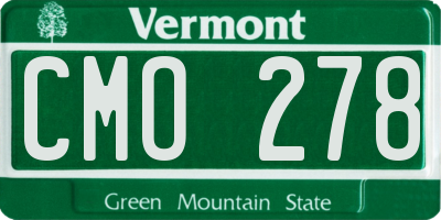 VT license plate CMO278