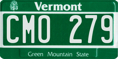 VT license plate CMO279