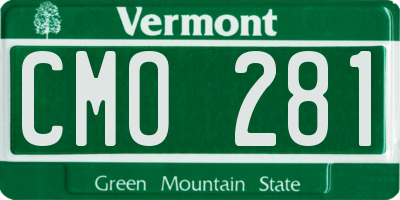VT license plate CMO281