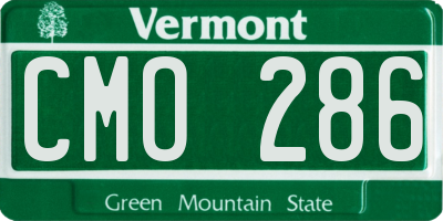 VT license plate CMO286