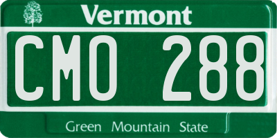 VT license plate CMO288