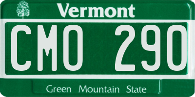 VT license plate CMO290