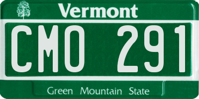 VT license plate CMO291