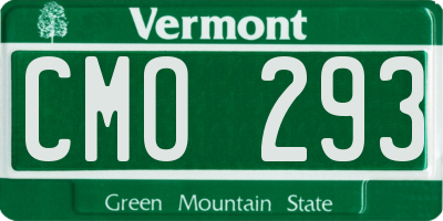 VT license plate CMO293