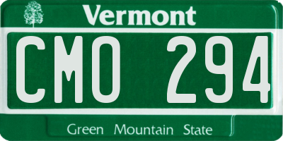 VT license plate CMO294