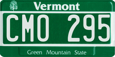 VT license plate CMO295