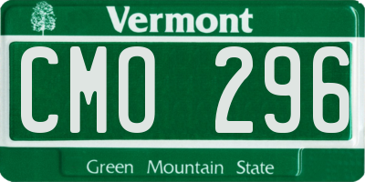VT license plate CMO296
