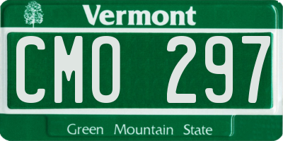 VT license plate CMO297