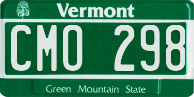 VT license plate CMO298